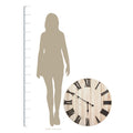 Distressed White Wood Wall Clock