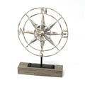 Stratton Home Decor Metal Compass Table Top