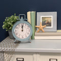 Stratton Home Decor Dorothy Vintage Blue Metal Table Clock