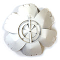 Stratton Home Decor White Metal Flower