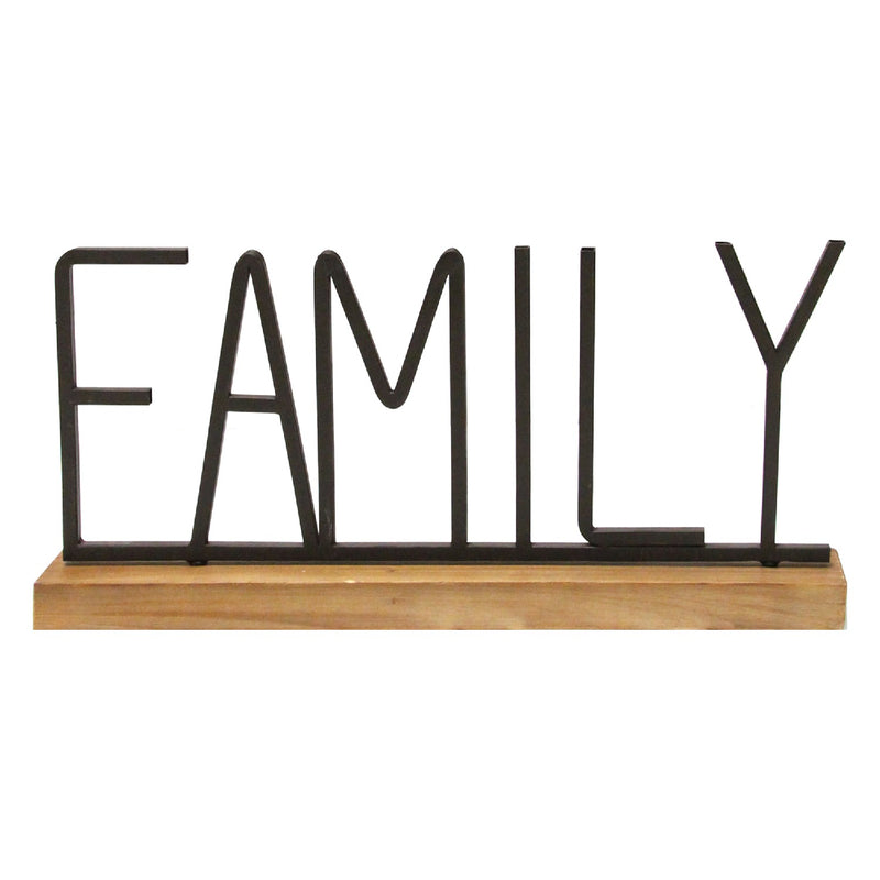 Stratton Home Decor Metal and Wood Family Table Top