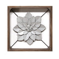 Stratton Home Decor Grey Framed Metal Flower