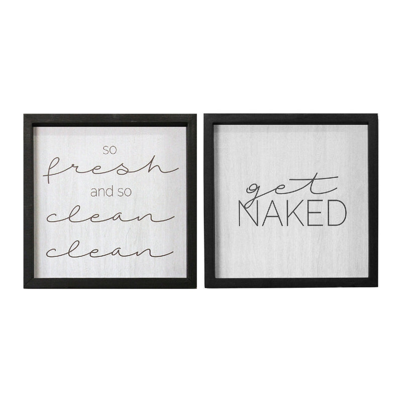 Stratton Home Decor Set of 2 Get Naked Wall Art
