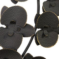 Stratton Home Decor Matte Black and Gold Metal Orchids Wall Décor