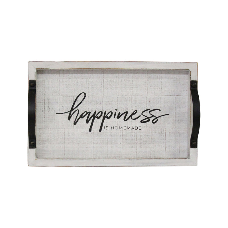 Stratton Home Decor Happiness Wood Tray