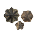 Stratton Home Decor Set of 3 Stunning Tricolor Metal Flowers