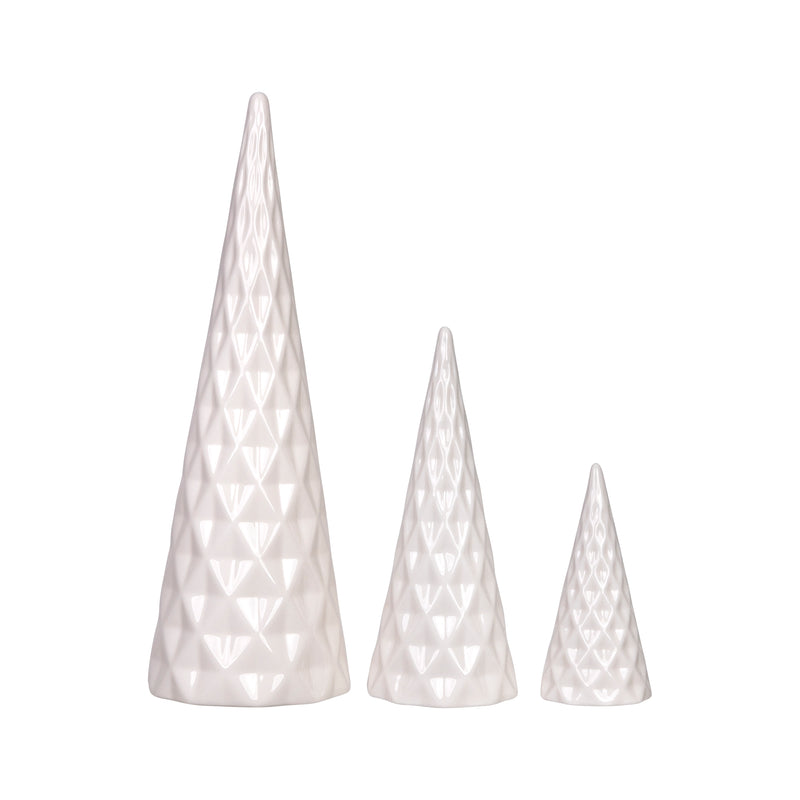 Stratton Home Decor Set of 3 Modern Farmhouse Winter Ceramic Trees