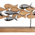Stratton Home Decor Coastal Carved Swimming Fish Tabletop Decor