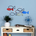 Stratton Home Decor Coastal Colorful Metal Wire Fish Centerpiece Wall Decor
