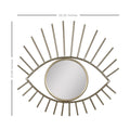 Stratton Home Decor Gold Metal Eye Wall Mirror