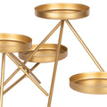 Stratton Home Decor Modern Gold Metal Candle Holder Centerpiece