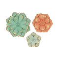 Stratton Home Decor Set of 3 Stunning Tricolor Metal Flowers