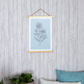 Stratton Home Decor Modern Blue Floral Print Hanger Frame Wall Art