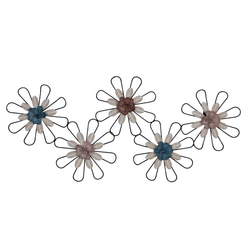 Stratton Home Decor Traditional Metal Wire Flowers Centerpiece Wall Decor