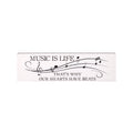Stratton Home Decor Music is Life Wall Art