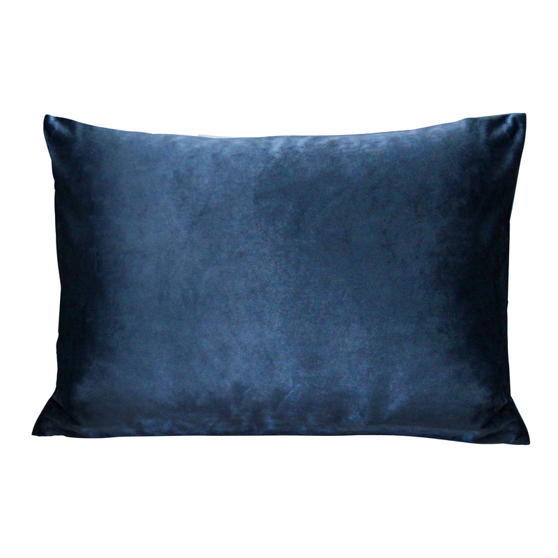 Stratton Home Decor Royal Blue Velvet Lumbar Pillow