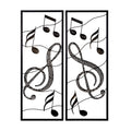 Stratton Home Decor Set of 2 Musical Medley Wall Panel Set