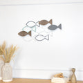 Stratton Home Decor Wood and Metal School of Fish Wall Décor