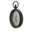 Stratton Home Décor Antique Black Oval Wall Clock