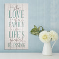 "The love of a family is a life's greatest blessing" Wall Art