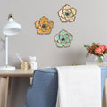 Set of 3 Rustic Flower  Wall Decor