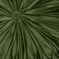 Stratton Home Decor Round Tufted Velvet Green Pillow