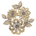 Stratton Home Decor Gold Blooming Metal Flower Wall Decor