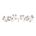 Stratton Home Decor White and Bronze Distressed Leaves Over the Door Wall Decor