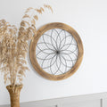 Stratton Home Decor Round Wood and Metal Medallion Wall Decor
