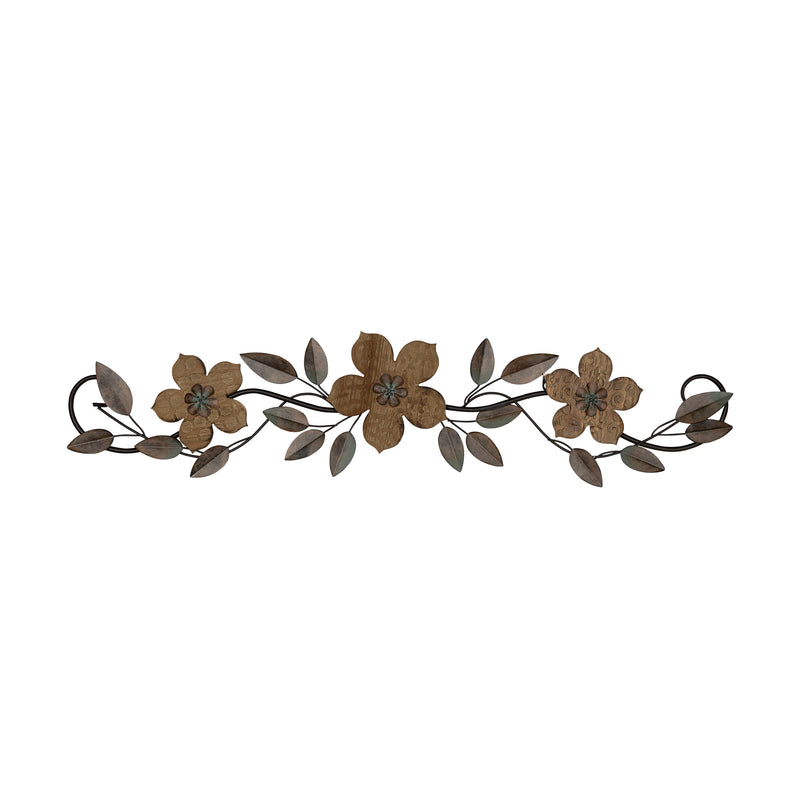 Stratton Home Decor Floral Patterned Wood Over the Door Wall Decor