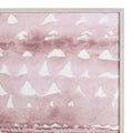 Stratton Home Decor Modern Textured Watercolor Pink Triangles Framed Wall Art