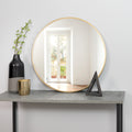 Stratton Home Decor 28" Aubrey Gold Metal Wall Mirror