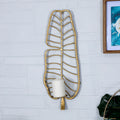 Stratton Home Decor Tropical Metallic Gold Leaf Wall Sconce