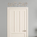 Stratton Home Decor White and Bronze Distressed Leaves Over the Door Wall Decor
