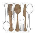 Stratton Home Decor Wood and Metal Kitchen Utensil Wall Decor