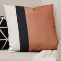 Stratton Home Decor Light Coral And Black Stripe 18 Inch Square Pillow
