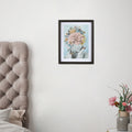 Stratton Home Decor Framed Blue Abstract Floral Lady Wall Art