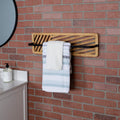 Stratton Home Decor Laser-cut Wood and Metal Towel Bar Wall Decor
