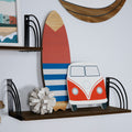 Stratton Home Decor Coastal Striped Mini Surfboard Wall Decor