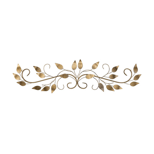 Stratton Home Decor Brushed Gold Over the Door Scroll Wall Decor