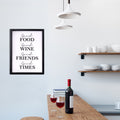 Stratton Home Decor Good Food, Wine, Friends, and Times High Gloss Framed Wall Art