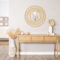 Stratton Home Decor 31.50" Kristen Rattan Wall Mirror