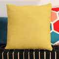 Stratton Home Decor Mustard Tweed 18" Square Pillow