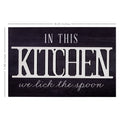 Stratton Home Decor In this Kitchen We Lick the Spoon Wood and Metal Wall Art